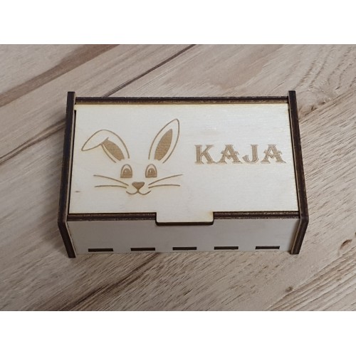Personalizirana lesena škatlica - Zajček