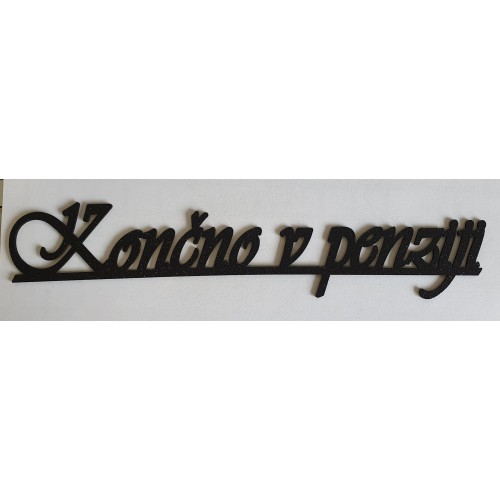 Topper ''Končno v penziji'' - črna bleščeča pena Topper ''Končno v penziji'' - črna bleščeča pena