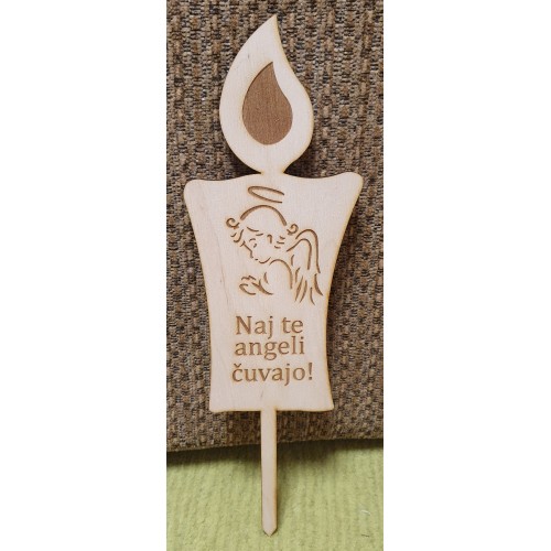 Lesena sveča - Angel 1