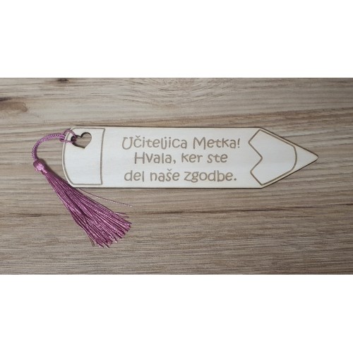Leseno kazalo z gravuro za učiteljico ali učitelja Leseno kazalo z gravuro za učiteljico ali učitelja