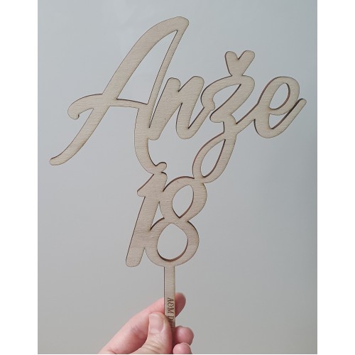 Lesen personaliziran topper (napis za torte) Lesen personaliziran topper (napis za torte)